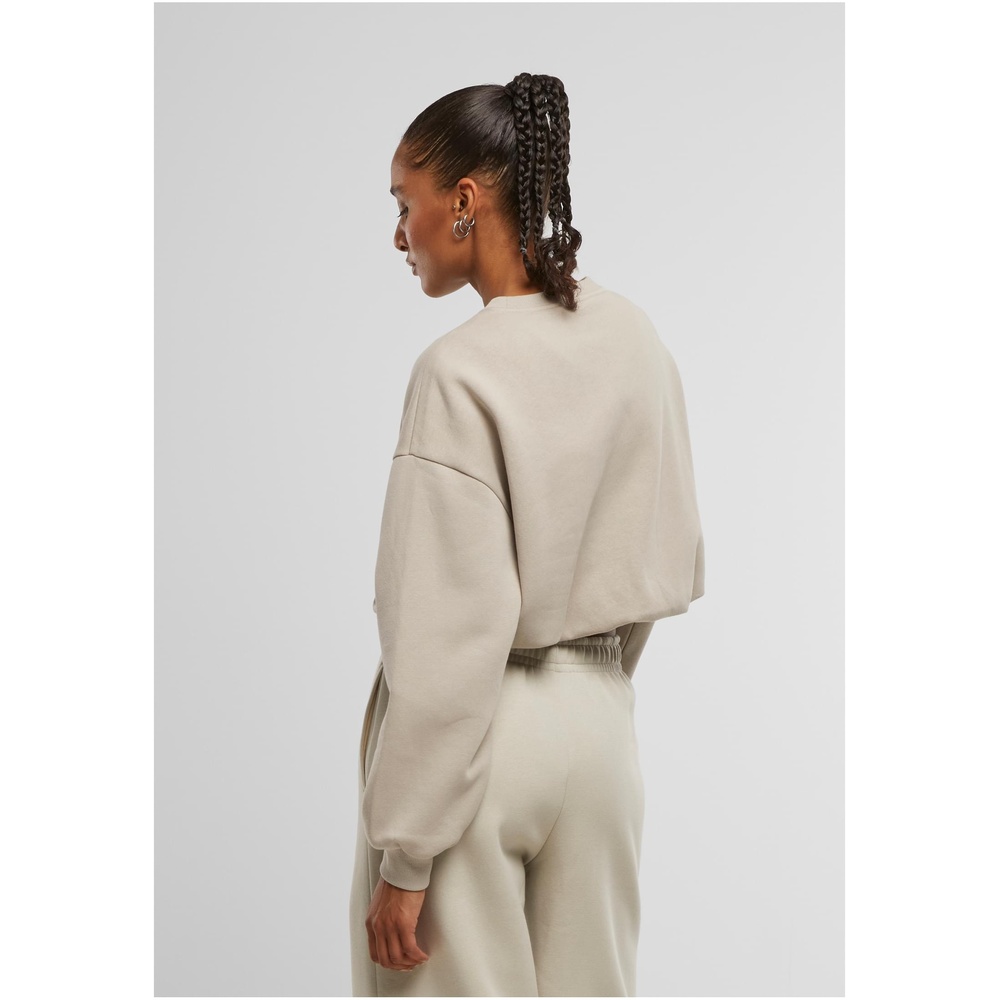 Urban Classics - Cropped Gathered Sweatshirt - Grau